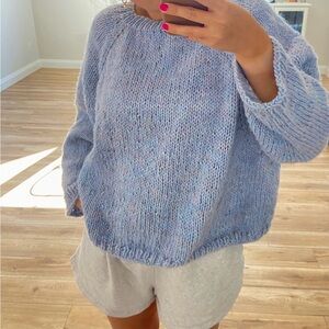Cozy Blue Knit Sweater